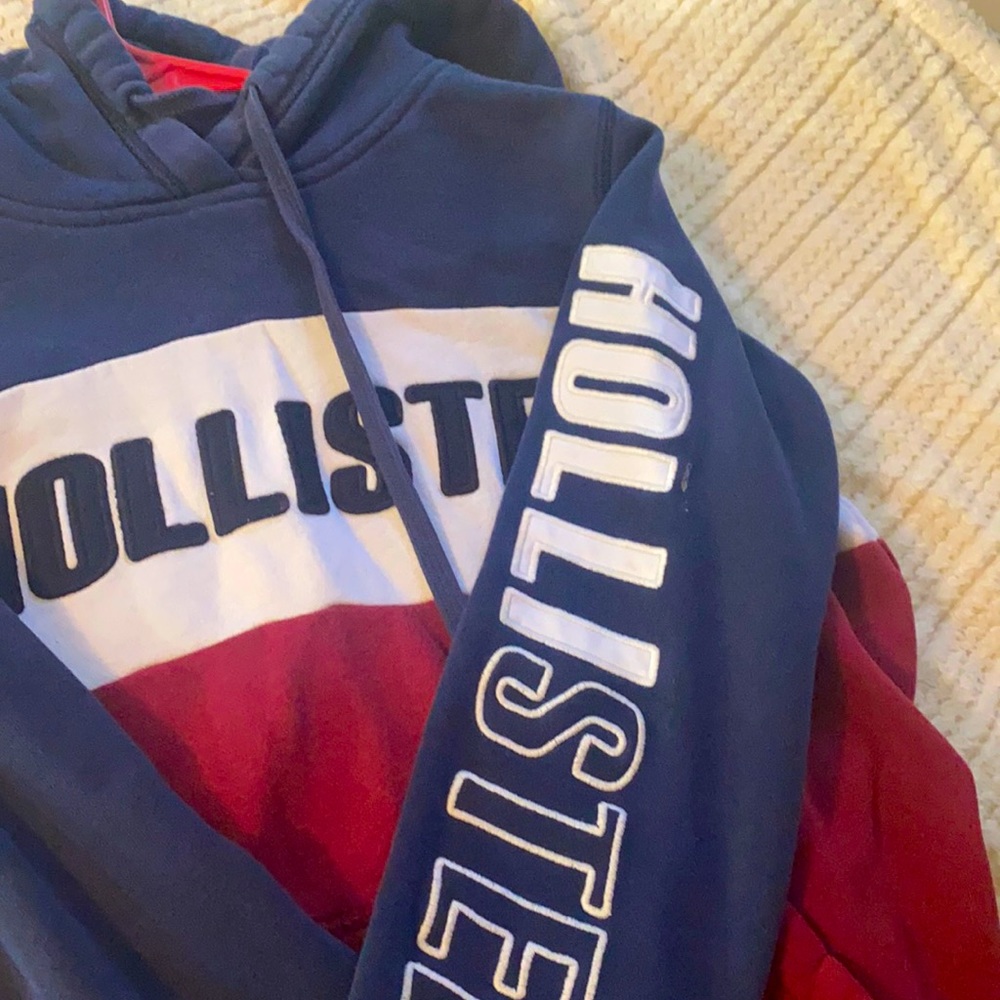 Blue and red Hollister Sweater